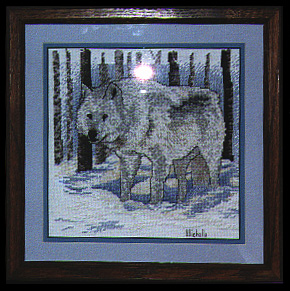 Snowy Wolf Needlepoint